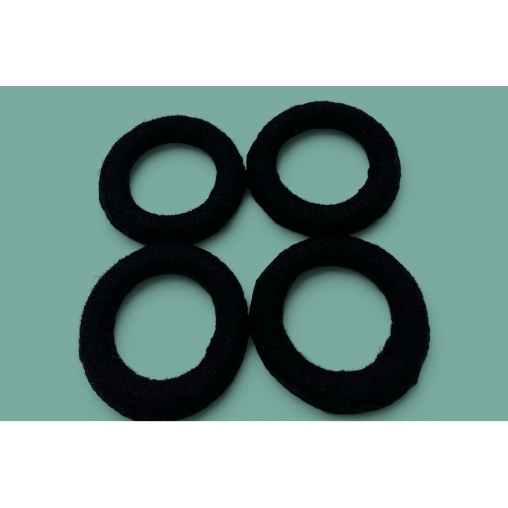4 Mata Ortiz Pottery Olla Rings Hand Made Mexican Clay Black Yarn Mexico 3"